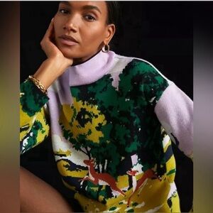 Maeve Fanciful Deer Sweater - Medium Petite (MP) Gently Worn Condition